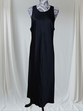 House of Harlow 1960 Sleeveless Satin Maxi Dress Black